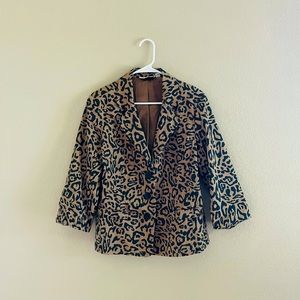Cheetah print blazer
